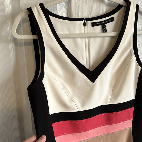 White House Black Market colour block shift dress - Picture 2 of 9